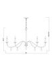 Toussant Six Light Chandelier (6103-45BN)