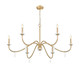 Toussant Six Light Chandelier (6103-45MGLD)