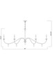 Toussant Six Light Chandelier (6103-63BN)