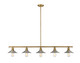 Z-Lite - 613-5L-FB+BN - Five Light Linear Chandelier - Casa - Foundry Brass