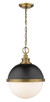 Z-Lite - 619P14-MB-FB - Two Light Pendant - Peyton - Matte Black + Factory Bronze
