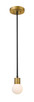 Z-Lite - 621MP-MB-FB - One Light Pendant - Neutra - Matte Black + Foundry Brass