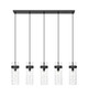 Fontaine Five Light Linear Chandelier (7002P5-5L-MB)