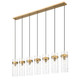Fontaine Seven Light Linear Chandelier (7002P5-7L-RB)