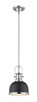 Z-Lite - 725MP-MB+CH - One Light Pendant - Melange - Matte Black + Chrome