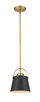 Z-Lite - 726MP-MB+HBR - One Light Pendant - Z-Studio - Matte Black + Heritage Brass