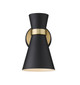 Z-Lite - 728-1S-MB-HBR - One Light Wall Sconce - Soriano - Matte Black + Heritage Brass