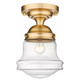 Z-Lite - 736F10-HBR - One Light Flush Mount - Vaughn - Heritage Brass