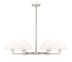 Z-Lite - 744-44R-BN - Six Light Chandelier - Leila - Brushed Nickel
