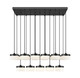 Renaud LED Linear Chandelier (827P6-17L-MB-LED)