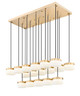Renaud LED Linear Chandelier (827P6-17L-MGLD-LED)