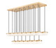 Z-Lite - 827P6-23L-MGLD-LED - LED Linear Chandelier - Renaud - Modern Gold