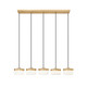 Renaud LED Linear Chandelier (827P6-5L-MGLD-LED)