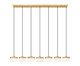 Renaud LED Linear Chandelier (827P6-7L-MGLD-LED)