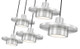 Ludo LED Linear Chandelier (829P12-5L-BN-LED)