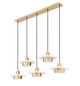 Ludo LED Linear Chandelier (829P12-5L-MW-MGLD-LE)