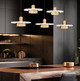 Ludo LED Linear Chandelier (829P12-5L-MW-MGLD-LE)