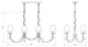 Aslin Six Light Linear Chandelier (830-44L-TXWH)