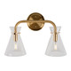 Forte - 5733-02-12 - Two Light Bath Vanity Light - Beaker - Soft Gold