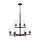 Generation Lighting - 31172-710 - Nine Light Chandelier - Oslo - Bronze