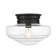 Ingalls One Light Semi-Flush Mount (0508-SF BLK-CLR)