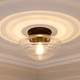 Ingalls One Light Semi-Flush Mount (0508-SF BLK-CLR)