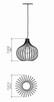 Stecche di Legno One Light Pendant (1182.09)