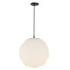 Kuzco Lighting - PD34616-BK/OP - One Light Pendant - Marco - Black/Opal Glass