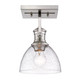 Hines One Light Semi-Flush Mount in Pewter (62-3118-1SF PW-SD)