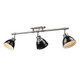 Duncan Three Light Semi-Flush Mount (3602-3SF PW-BK)