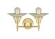 Two Light Bath Vanity (447-2W-SB-G2)