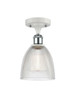 Innovations - 516-1C-WPC-G382 - One Light Semi-Flush Mount - Ballston - White Polished Chrome