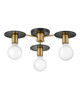 Lark - 83203LCB - LED Semi-Flush Mount - Bobbie - Lacquered Brass