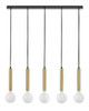 Lark - 83206LCB - LED Linear Chandelier - Bobbie - Lacquered Brass
