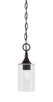 Toltec Lighting - 11-BC-300 - One Light Mini Pendant - Chain - Black Copper
