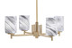 Toltec Lighting - 1204-NAB-549 - Four Light Chandelier - Franklin - New Age Brass