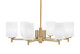 Toltec Lighting - 1206-NAB-541 - Six Light Chandelier - Franklin - New Age Brass