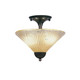 Toltec Lighting - 120-BC-700 - Two Light Semi-Flush Mount - Any - Black Copper