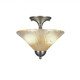 Toltec Lighting - 120-BN-700 - Two Light Semi-Flush Mount - Any - Brushed Nickel