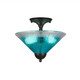 Toltec Lighting - 120-BRZ-448 - Two Light Semi-Flush Mount - Any - Bronze