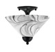 Toltec Lighting - 120-MB-2129 - Two Light Semi-Flush Mount - Any - Matte Black