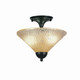 Toltec Lighting - 120-MB-700 - Two Light Semi-Flush Mount - Any - Matte Black
