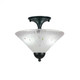 Toltec Lighting - 120-MB-701 - Two Light Semi-Flush Mount - Any - Matte Black