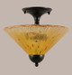 Toltec Lighting - 120-MB-774 - Two Light Semi-Flush Mount - Any - Matte Black