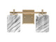Toltec Lighting - 1212-NAB-549 - Two Light Bath Bar - Franklin - New Age Brass