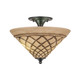 Toltec Lighting - 121-MB-718 - Two Light Semi-Flush Mount - Any - Matte Black