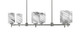 Toltec Lighting - 1226-GP-549 - Six Light Island Pendant - Franklin - Graphite