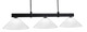 Toltec Lighting - 1253-MB-2161 - Three Light Bar - Wellington - Matte Black