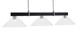 Toltec Lighting - 1253-MBGP-308 - Three Light Bar - Wellington - Matte Black & Graphite