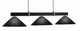 Toltec Lighting - 1253-MBGP-4019 - Three Light Billiard/Island - Wellington - Matte Black & Graphite